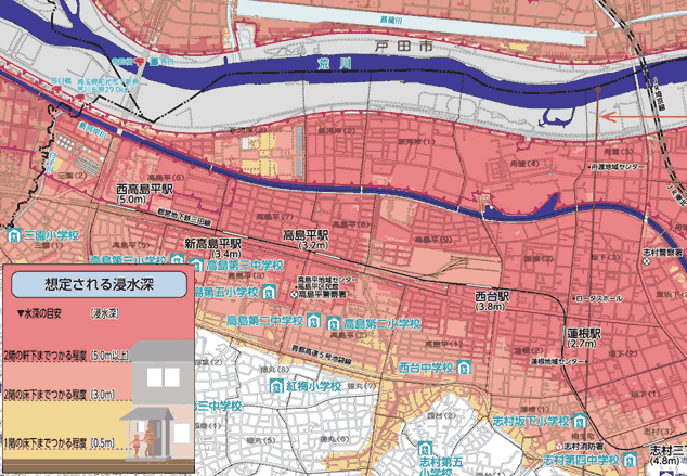 板橋区のハザードマップ